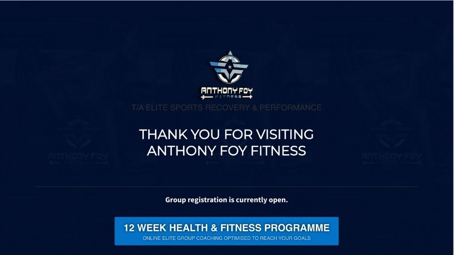 Anthony Foy Fitness personal training offaly